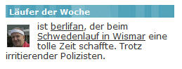 als Läufer der Woche bei Achim-Achilles.de